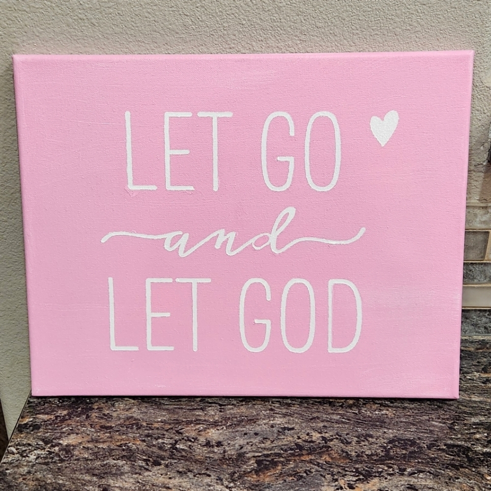Let go and let God canvas
